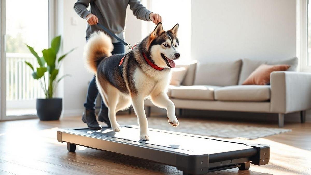 How I train my Husky on a treadmill