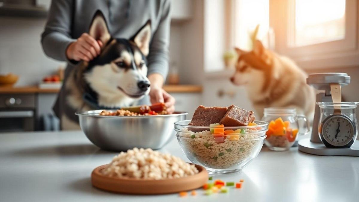 I test homemade husky diet recipes that cover calories and nutrients