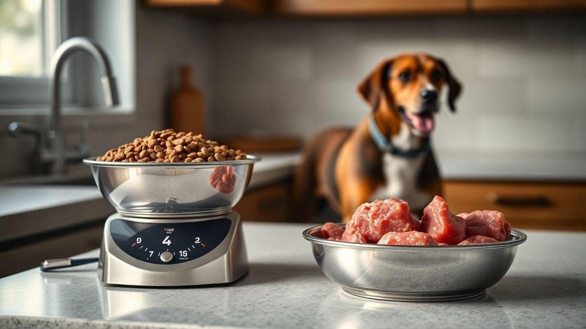 I weigh kibble vs raw to choose what fuels performance